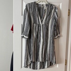 Striped Black and White Women's Dress
